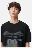 Abstract Blurred Lines Graphic T-Shirt