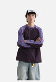 Embroidered Star Pattern Color Block T-Shirt