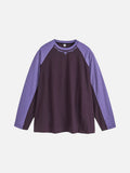 Embroidered Star Pattern Color Block T-Shirt