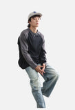 Embroidered Star Pattern Color Block T-Shirt