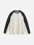 Embroidered Star Pattern Color Block T-Shirt