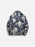 Textured Dark Blue Abstract Jacket