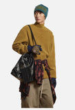Muted Olive Mock Neck with Embossed Graphic Top