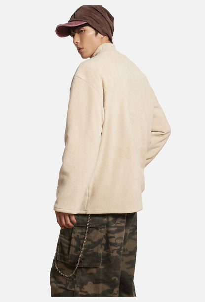 Muted Olive Mock Neck with Embossed Graphic Top
