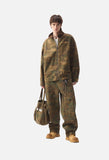 Olive Green Camouflage Utility Jacket