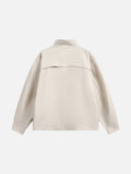 Convertible Collar Navy Bomber Jacket