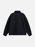 Convertible Collar Navy Bomber Jacket