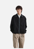 Distinctive Patterned Trim Relaxed Jacket