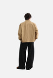 Distinctive Patterned Trim Relaxed Jacket