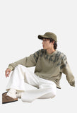 Tonal Flame Graphic Oversized Sweatshirt