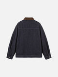 Indigo Blue Denim Jacket with Toggle Clasps