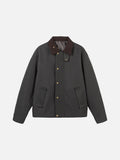 Contrasting Corduroy Collar Relaxed Jacket