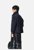 Contrasting Corduroy Collar Relaxed Jacket