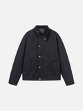 Contrasting Corduroy Collar Relaxed Jacket