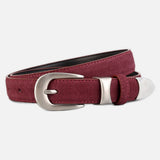 Antique Silver-Tipped Suede Women's Belt