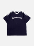 Arched Text Graphic Oversized T-Shirt