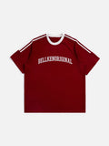 Arched Text Graphic Oversized T-Shirt