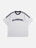 Arched Text Graphic Oversized T-Shirt
