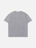 DAXUEN Heather grey short-sleeve T-shirt with unique paneling