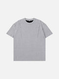 DAXUEN Heather grey short-sleeve T-shirt with unique paneling