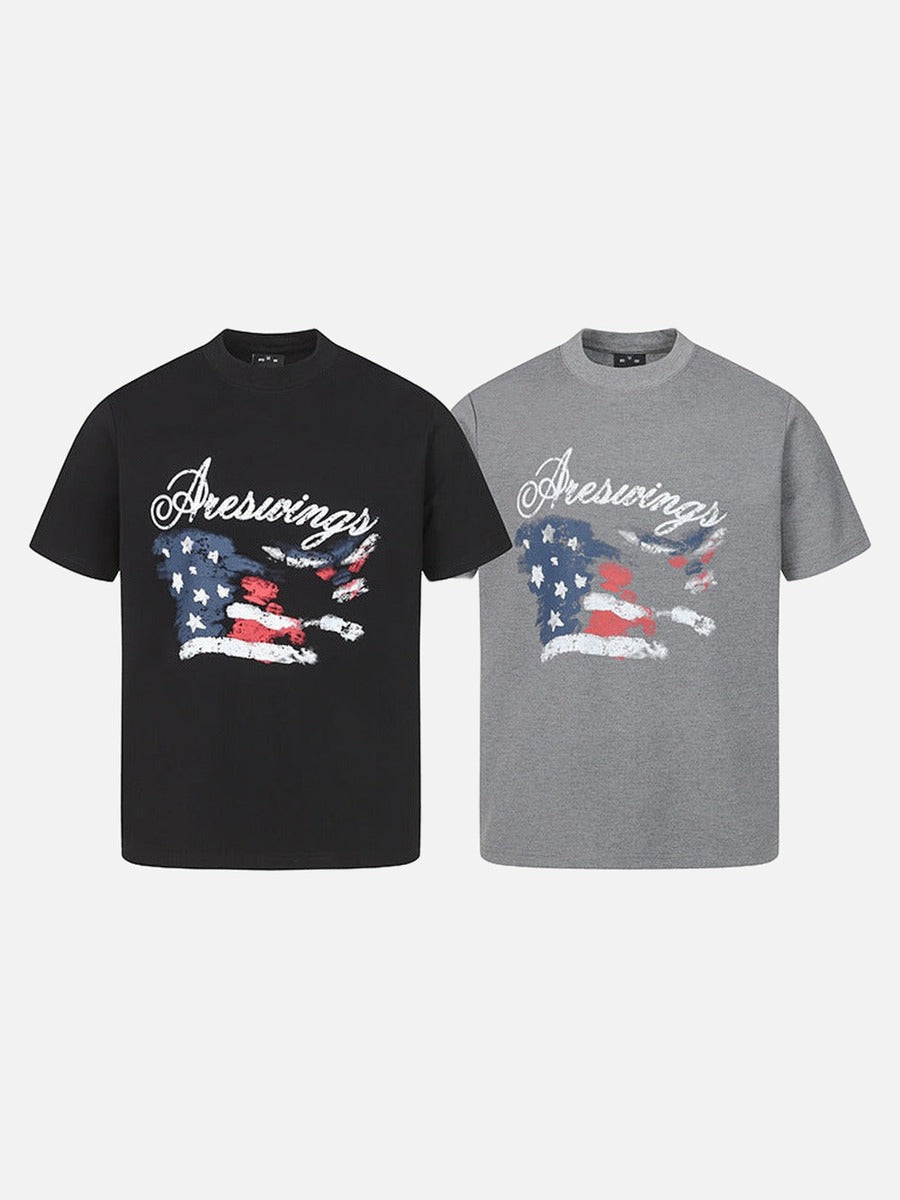 DAXUEN Areswings distressed graphic t-shirt