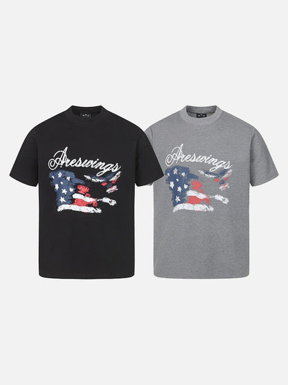 DAXUEN Areswings distressed graphic t-shirt