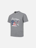 DAXUEN Areswings graphic t-shirt with American flag design
