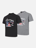 DAXUEN Areswings graphic t-shirt with American flag design