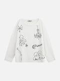 DAXUEN White long sleeve t-shirt with graphic prints