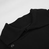 DAXUEN black asymmetric button-up long sleeve top
