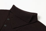 DAXUEN beige knit asymmetric double-layer high collar sweater