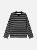 Asymmetric Stripe Oversized Long Sleeve Top