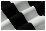 DAXUEN black and white asymmetric stripe oversized long sleeve top