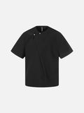 DAXUEN Asymmetrical button detail short-sleeved t-shirt