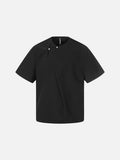 DAXUEN Asymmetrical button detail short-sleeved t-shirt