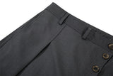 DAXUEN dark grey asymmetrical button-front wide-leg culottes