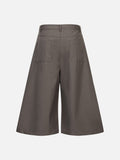 DAXUEN dark grey asymmetrical button-front wide-leg culottes