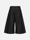 DAXUEN dark grey asymmetrical button-front wide-leg culottes