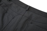 DAXUEN dark grey asymmetrical button-front wide-leg culottes