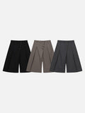 DAXUEN dark grey asymmetrical button-front wide-leg culottes