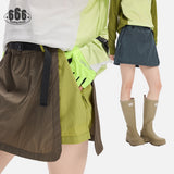 DAXUEN asymmetrical color-blocked skort with integrated shorts