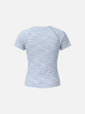 DAXUEN Asymmetrical flower embellished short-sleeved t-shirt