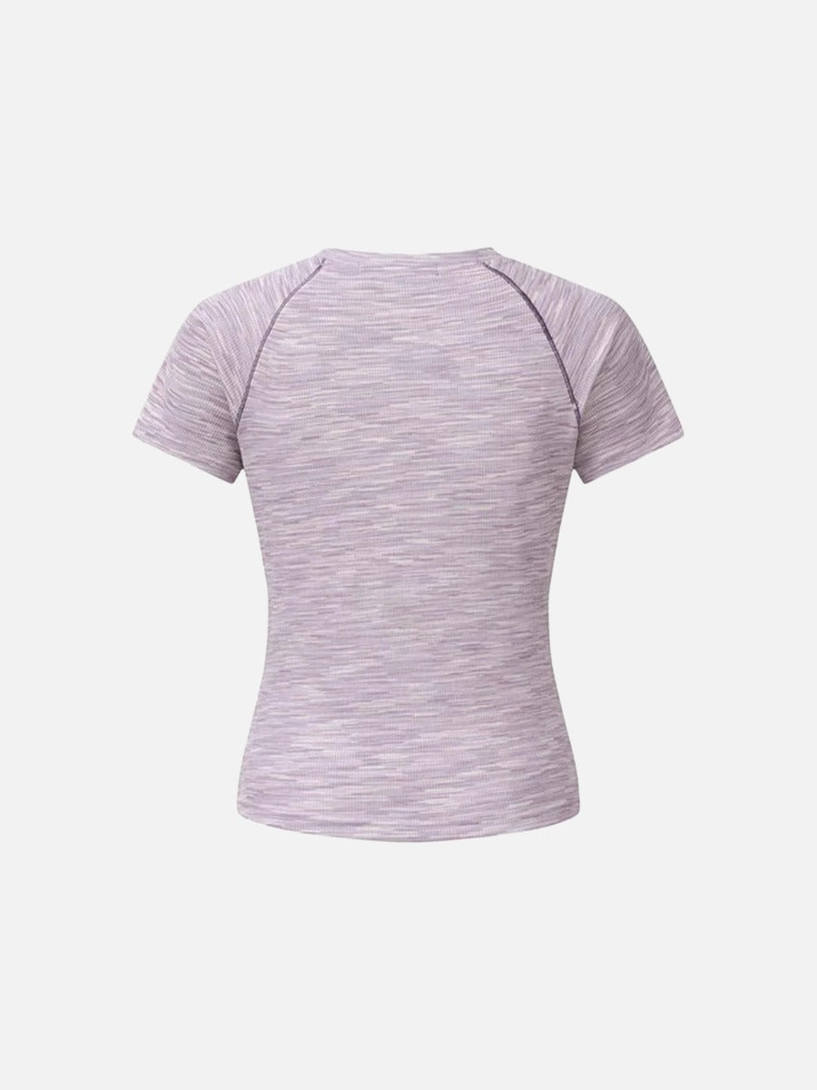 DAXUEN Asymmetrical flower embellished short-sleeved t-shirt