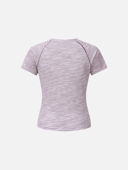 DAXUEN Asymmetrical flower embellished short-sleeved t-shirt