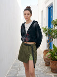 DAXUEN Women's asymmetrical mini skort — model photo