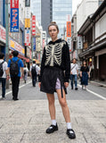 DAXUEN Women's asymmetrical mini skort — model photo