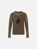 DAXUEN Long-sleeved tee with doberman graphic