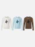 DAXUEN Long-sleeved tee with doberman graphic