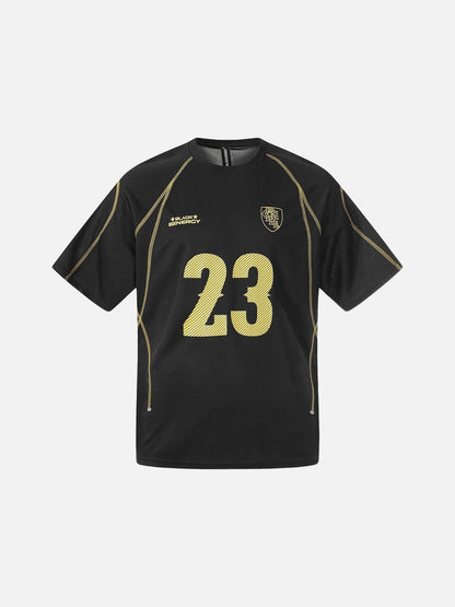 DAXUEN Athletic Energy Graphic T-Shirt with numeral and text graphics