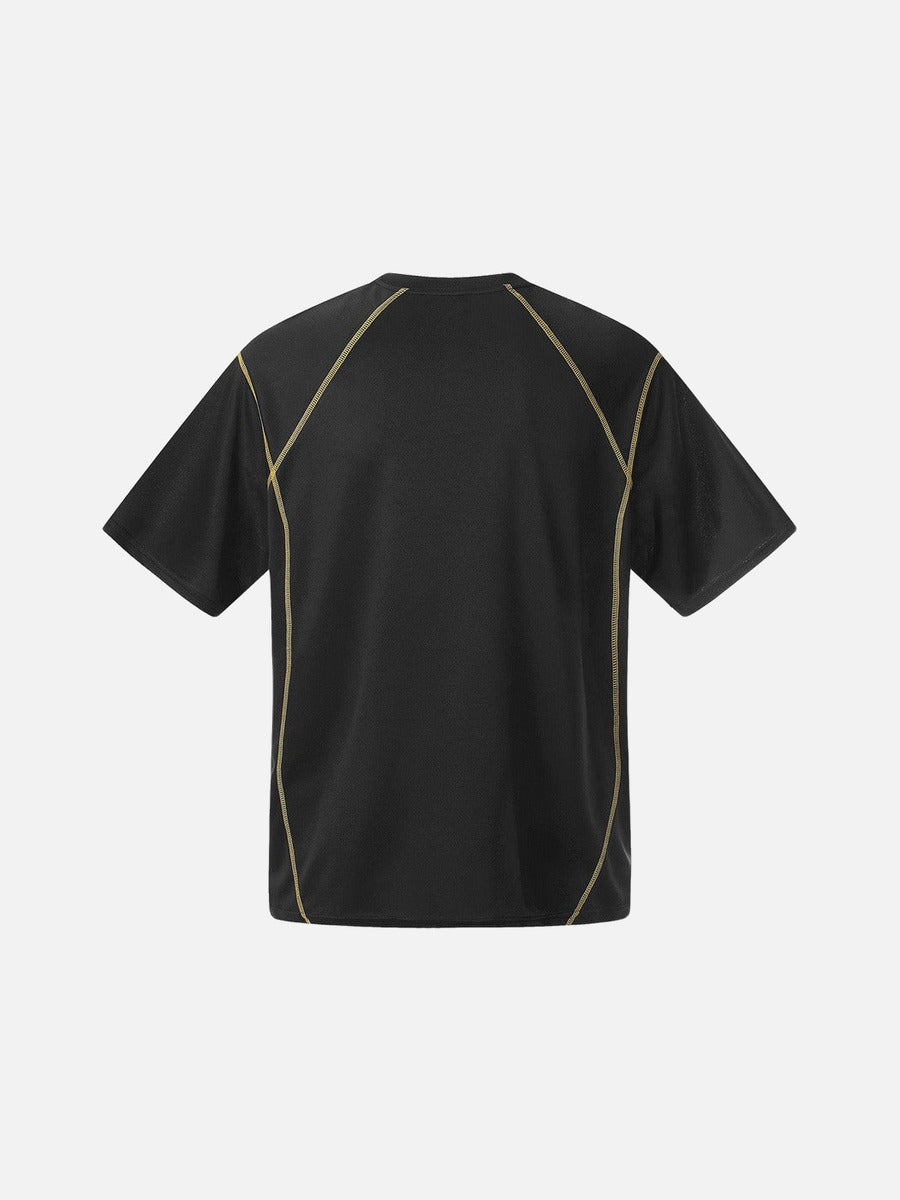 DAXUEN Athletic Energy Graphic T-Shirt with numeral and text graphics